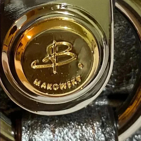 B. Markowsky silver metallic leather satchel handbag - Picture 10 of 11